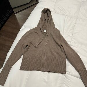 Gilly Hicks Brown Soft Zip Up Sweater